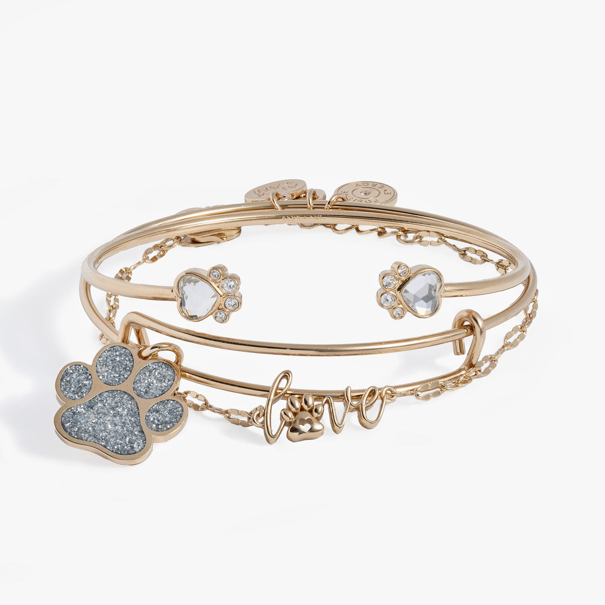 Alex and Ani Paws of Love Bracelet Set