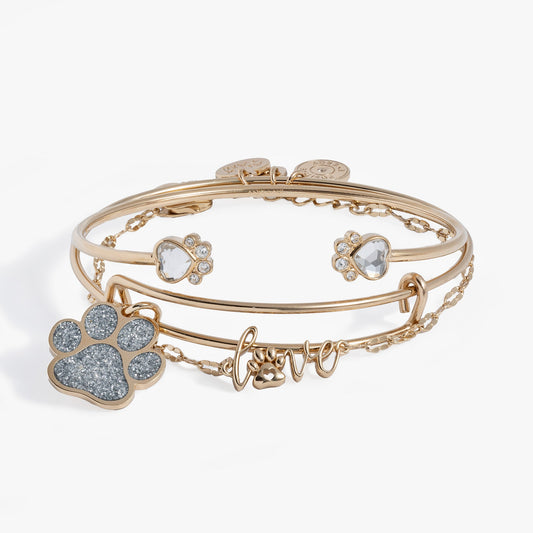 Alex and Ani Paws of Love Bracelet Set