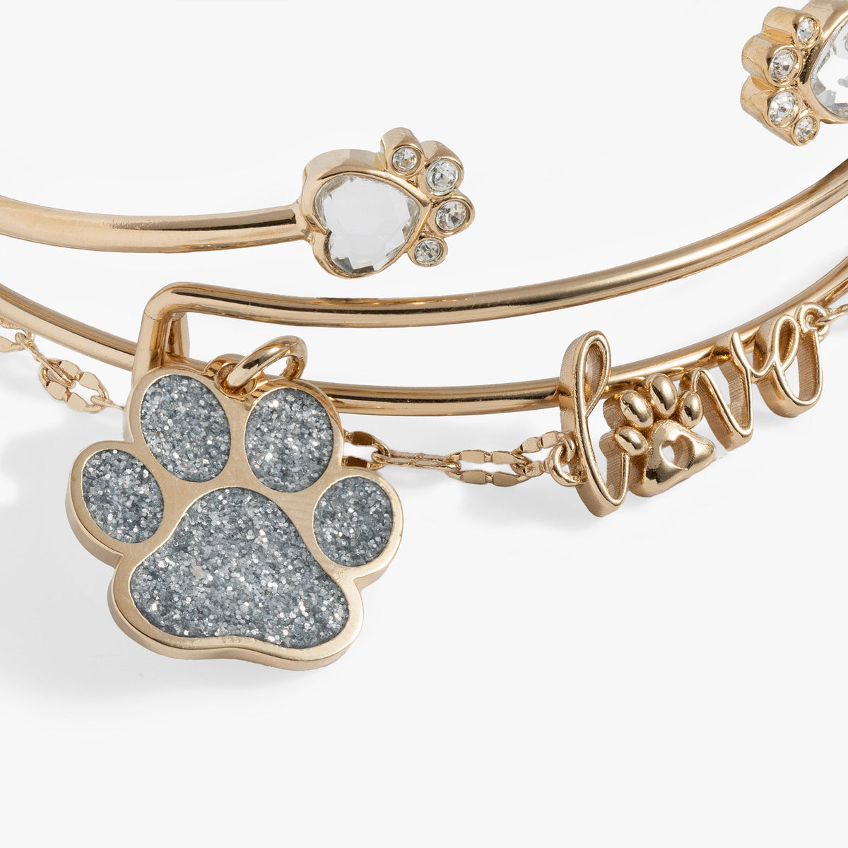 Alex and Ani Paws of Love Bracelet Set
