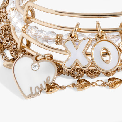Alex and Ani Love XOXO Bangle Set of 5