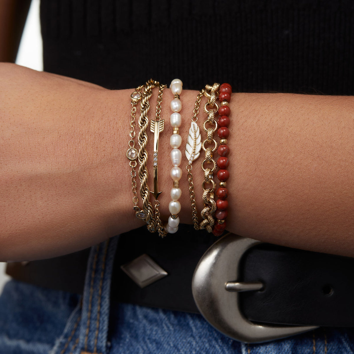 Alex and Ani Crystal + Pearl Stranded™ Bracelet Set