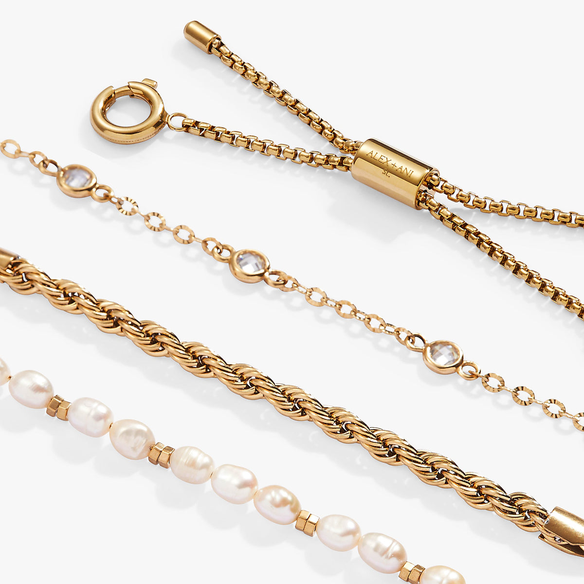 Alex and Ani Crystal + Pearl Stranded™ Bracelet Set