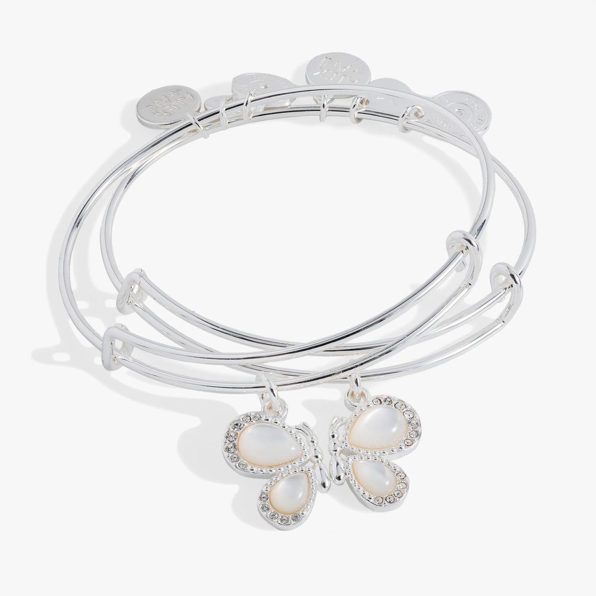 Alex and Ani Perfect Pairs- Butterfly Wings Bangle Set of 2