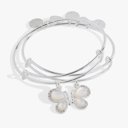 Alex and Ani Perfect Pairs- Butterfly Wings Bangle Set of 2