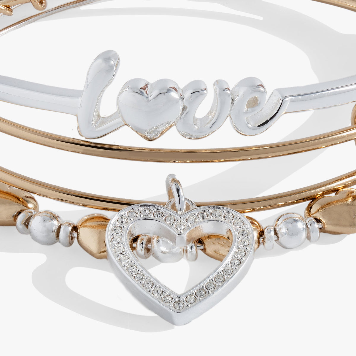 Alex and Ani Love Bracelets, Set of 3