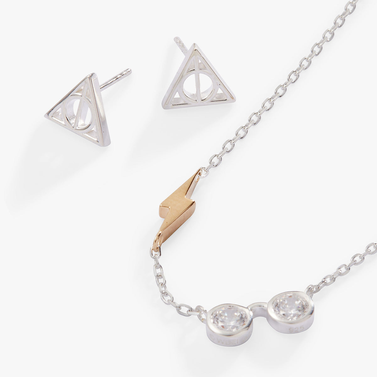 Alex and Ani Harry Potter™ Glasses and Deathly Hallows Necklace and Earring Set, St