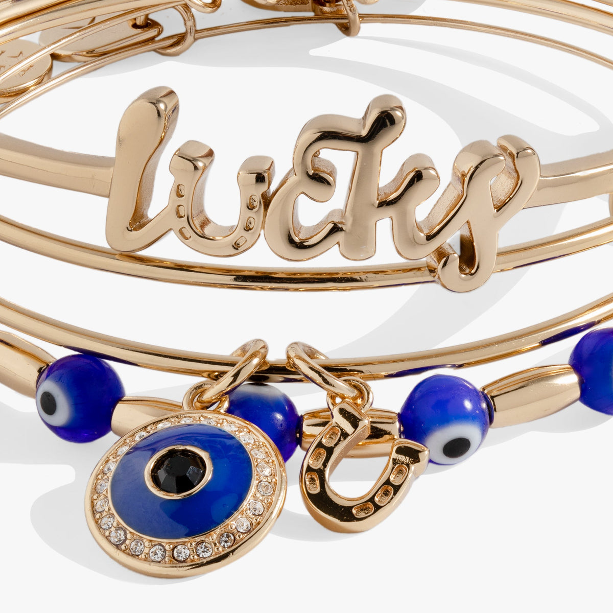 Alex and Ani Evil Eye Bangles, Set of 3
