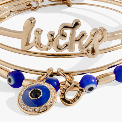 Alex and Ani Evil Eye Bangles, Set of 3