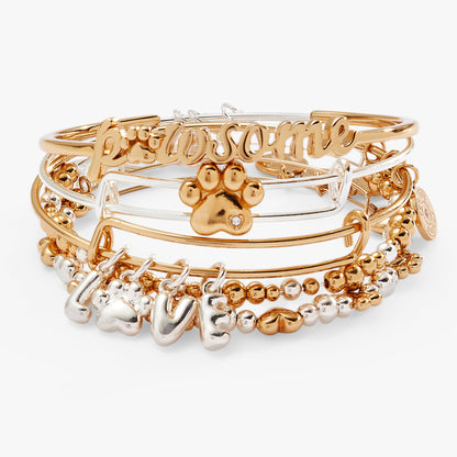 Alex and Ani Puppy Love Bangles, Set of 5