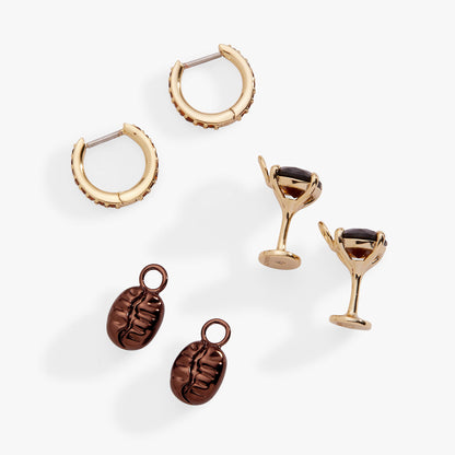 Alex and Ani Espresso Martini Huggie Hoop Set