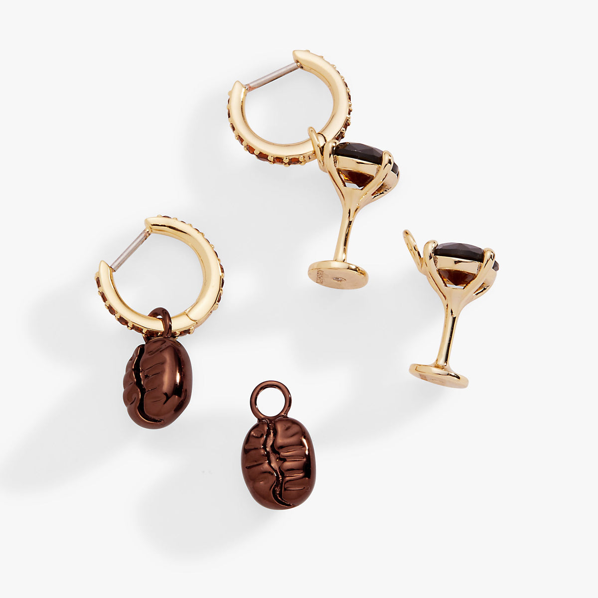 Alex and Ani Espresso Martini Huggie Hoop Set