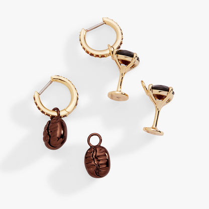 Alex and Ani Espresso Martini Huggie Hoop Set