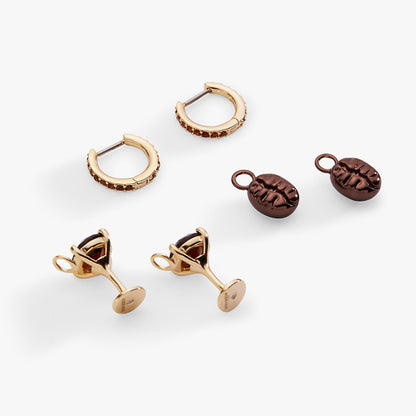 Alex and Ani Espresso Martini Huggie Hoop Set
