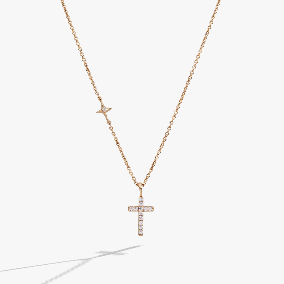 Alex and Ani Delicate Pave Cross Pendant Necklace