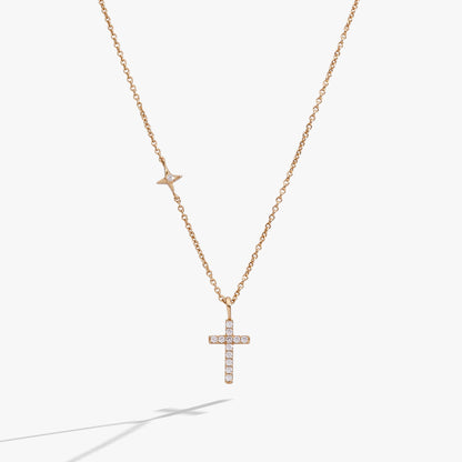 Alex and Ani Delicate Pave Cross Pendant Necklace
