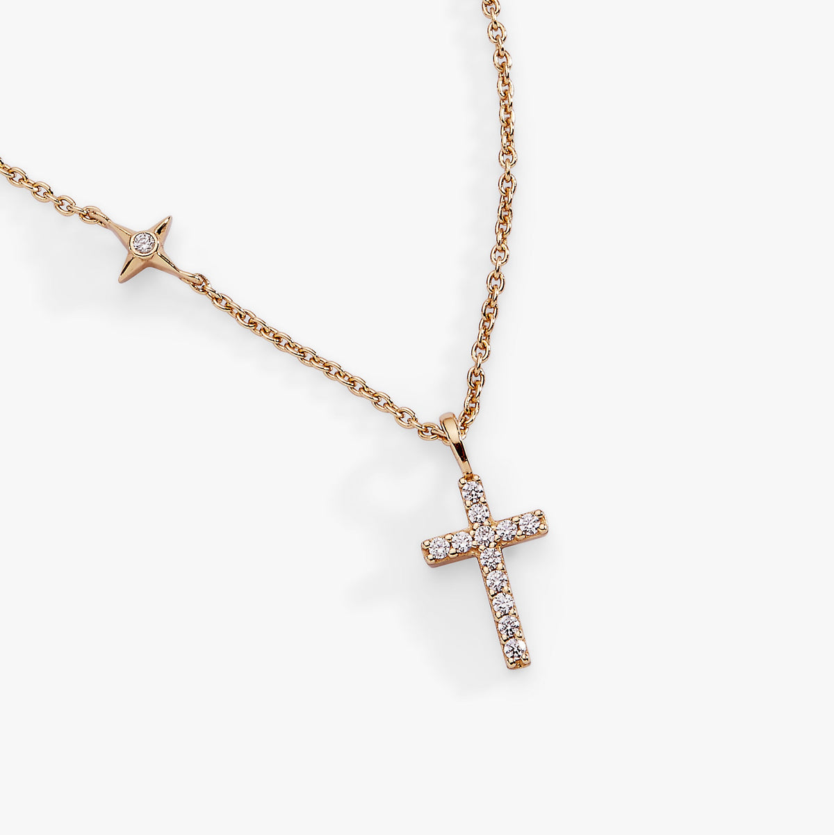 Alex and Ani Delicate Pave Cross Pendant Necklace