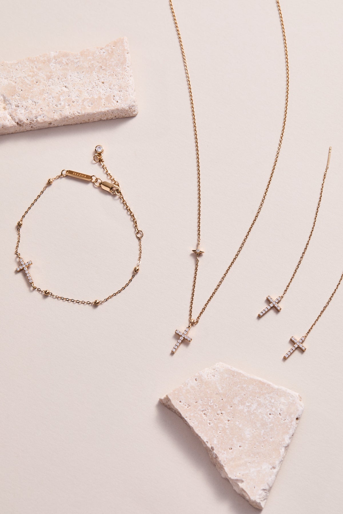 Alex and Ani Delicate Pave Cross Pendant Necklace