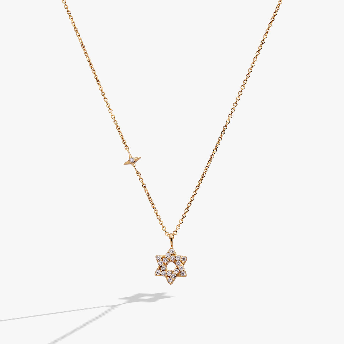 Alex and Ani Delicate Pave Star of David Pendant Necklace