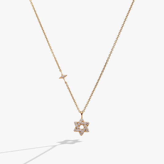 Alex and Ani Delicate Pave Star of David Pendant Necklace