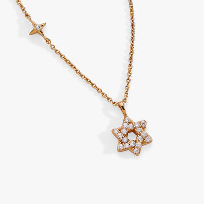 Alex and Ani Delicate Pave Star of David Pendant Necklace