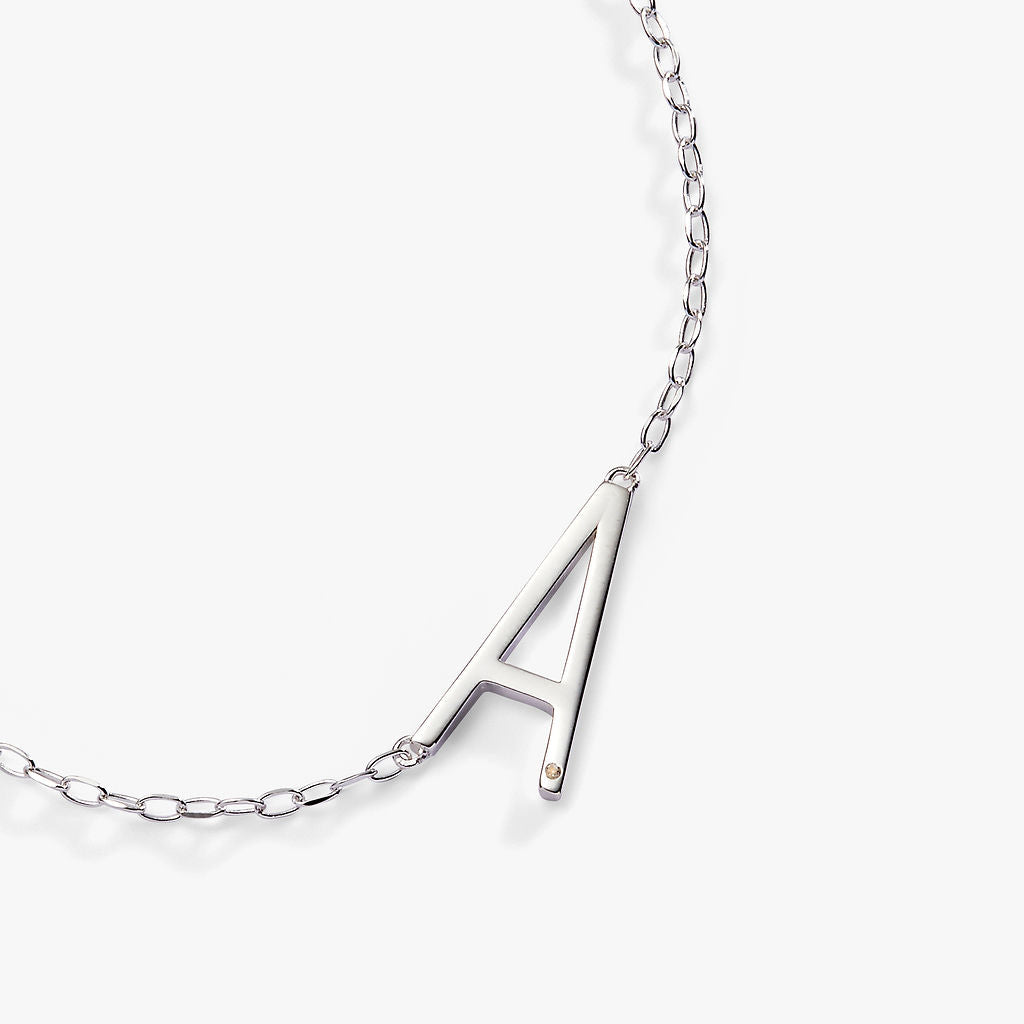Alex and Ani Precious Elongated Initial Necklace A