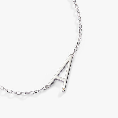 Alex and Ani Precious Elongated Initial Necklace A