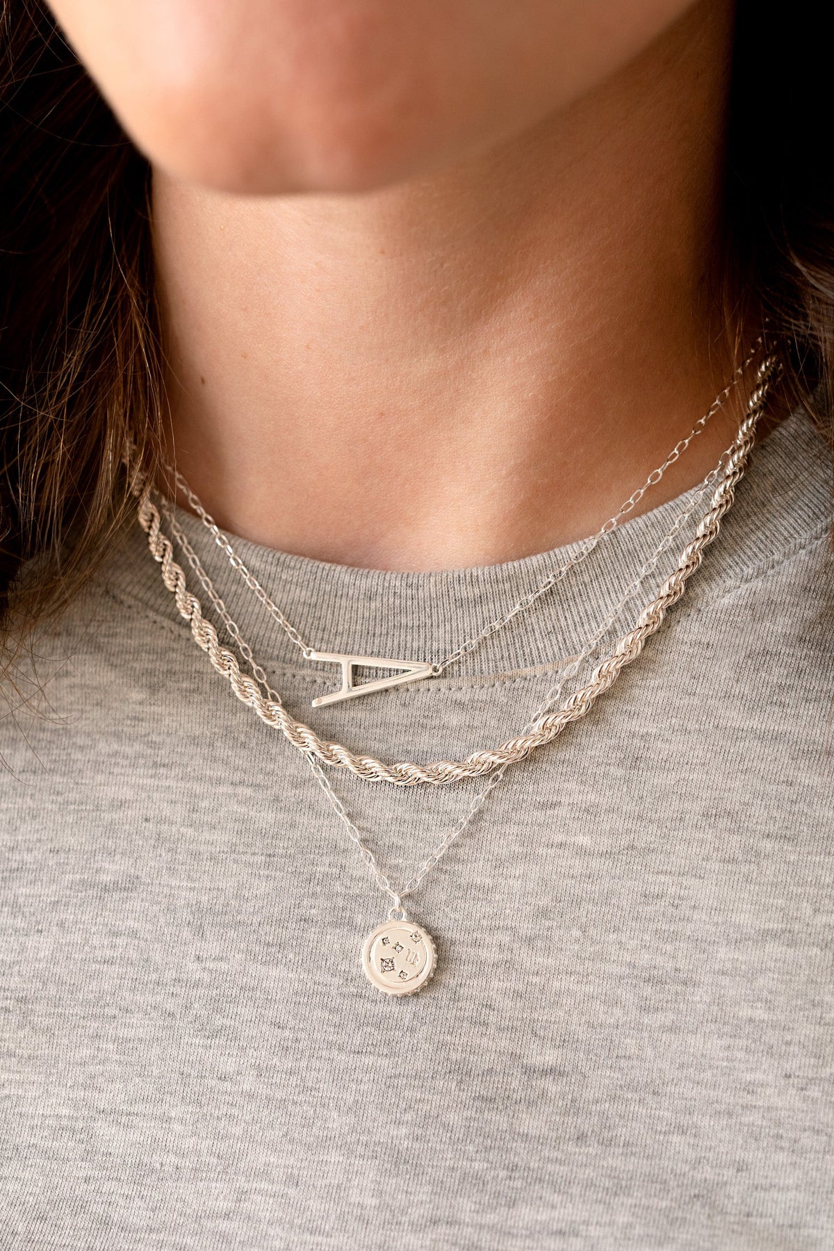Alex and Ani Precious Elongated Initial Necklace A