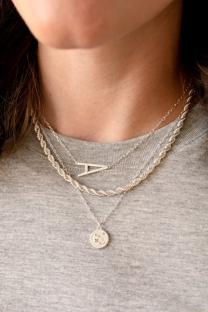 Alex and Ani Precious Elongated Initial Necklace A