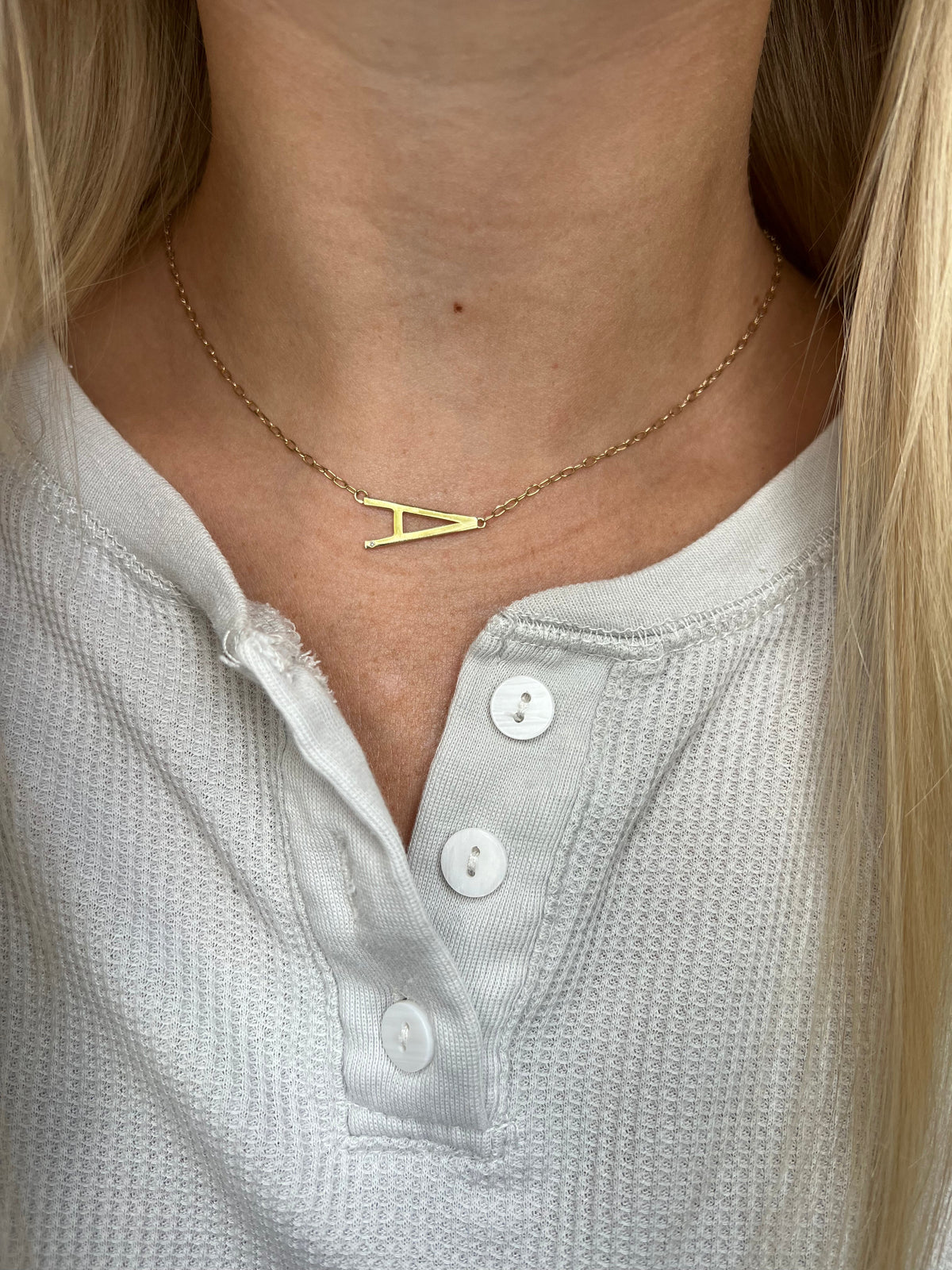 Alex and Ani Precious Elongated Initial Necklace A