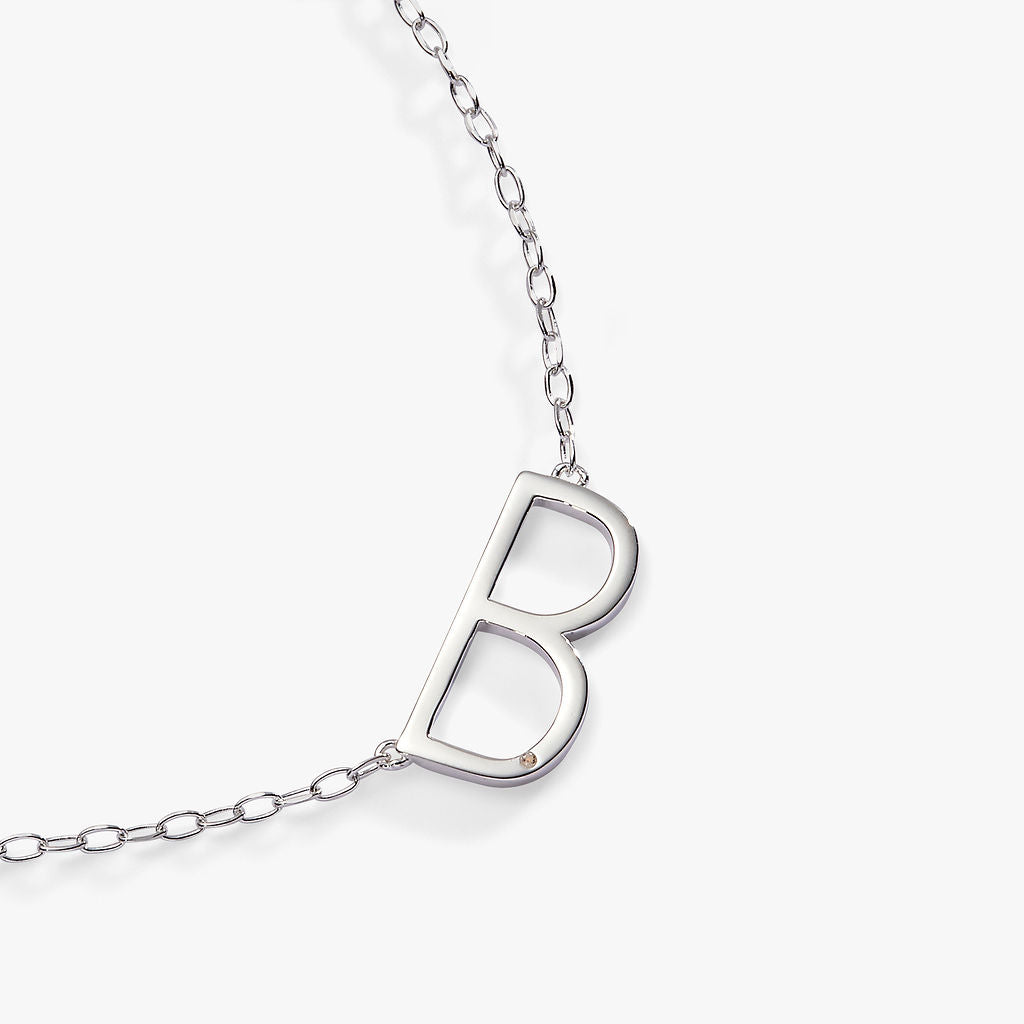 Alex and Ani Precious Elongated Initial Necklace B