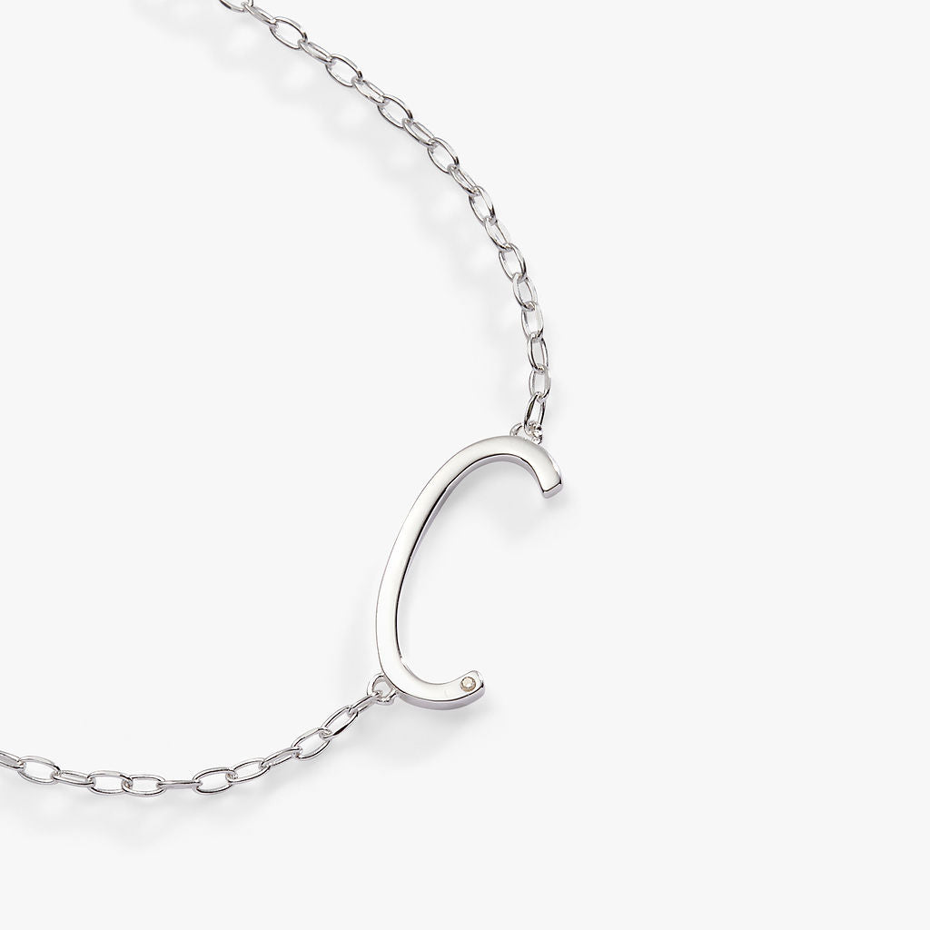 Alex and Ani Precious Elongated Initial Necklace C