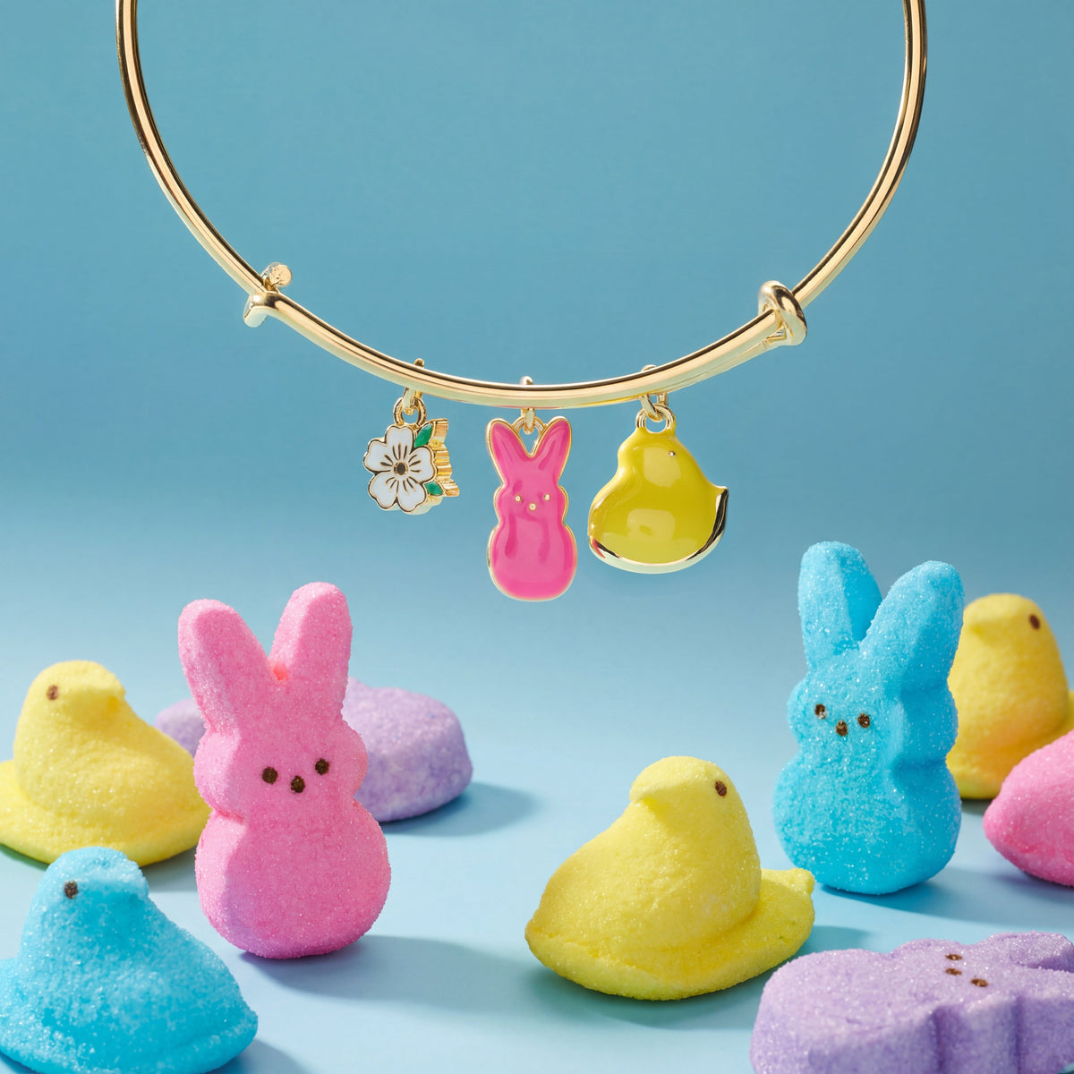 Alex and Ani PEEPS® Chick and Bunny Multi Charm Bangle
