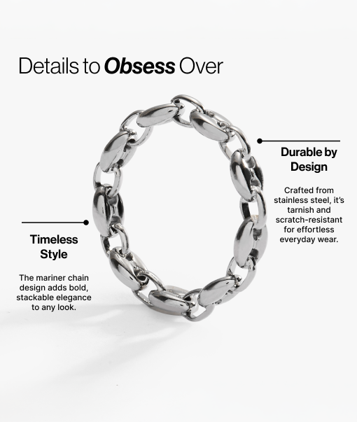 Alex and Ani Frozen Mariner Chain Ring