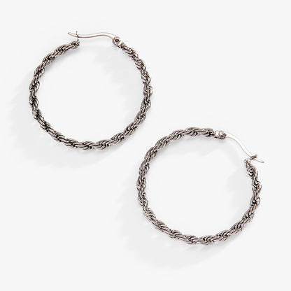 Alex and Ani Frozen French Rope Chain Hoop