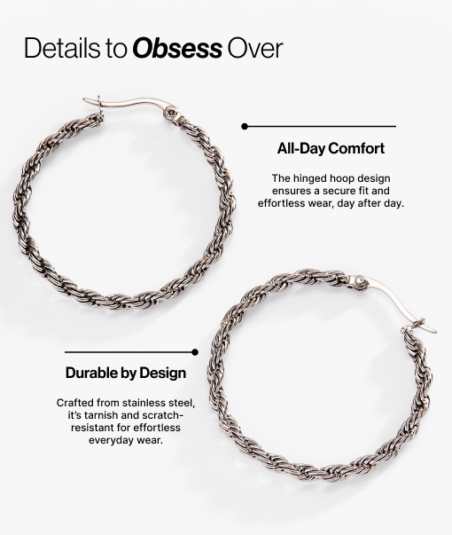 Alex and Ani Frozen French Rope Chain Hoop