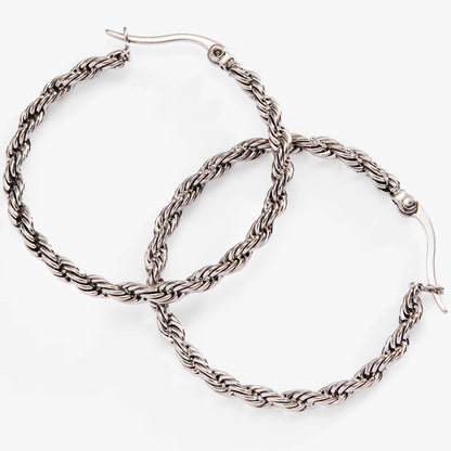 Alex and Ani Frozen French Rope Chain Hoop