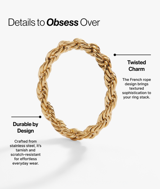Alex and Ani Frozen French Rope Chain Ring