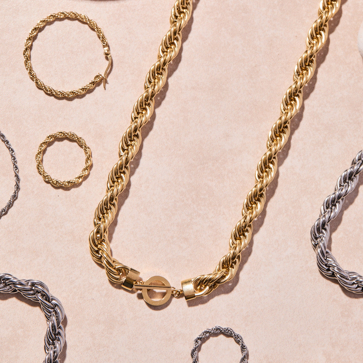Alex and Ani Large Rope Chain Toggle Necklace