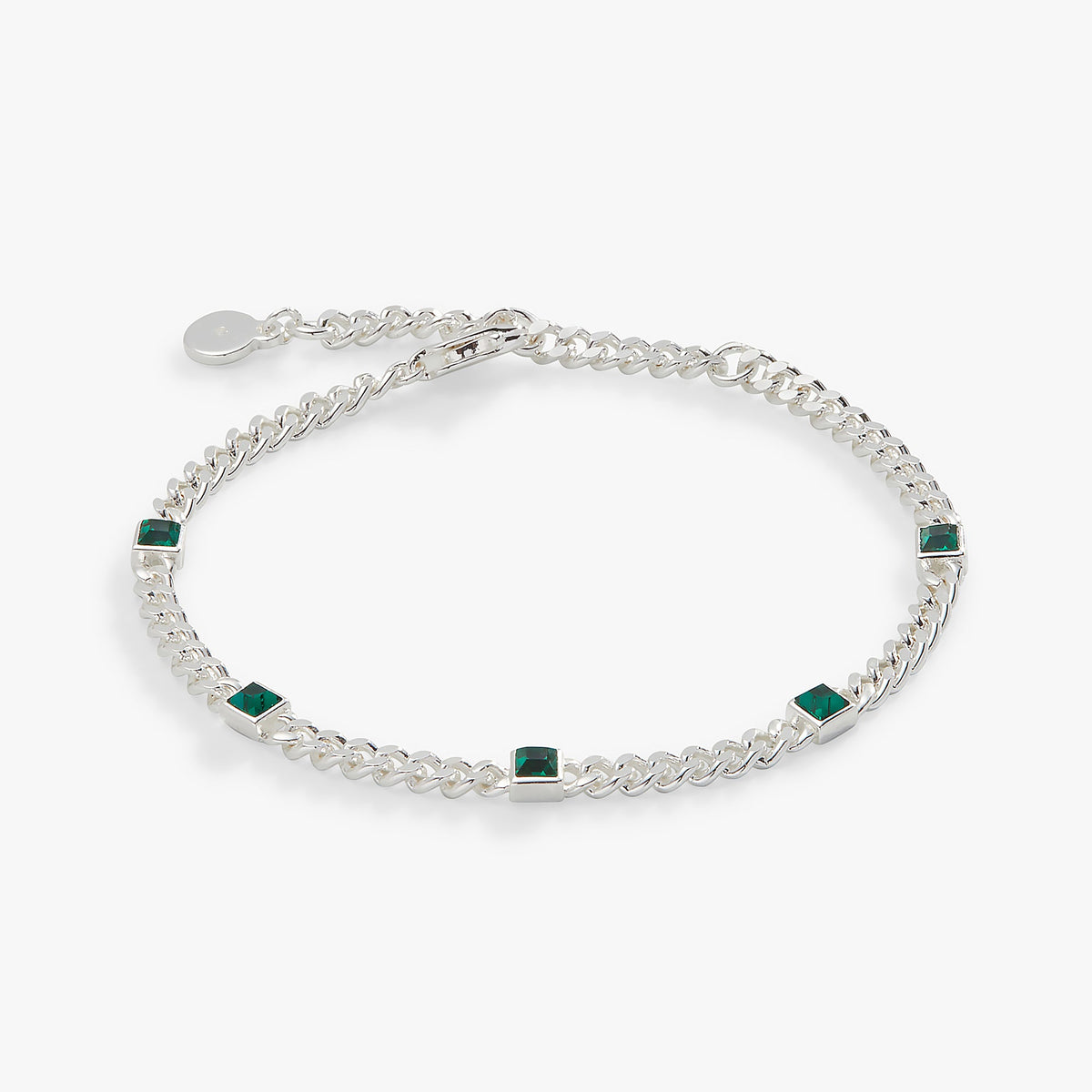 Alex and Ani Emerald Curb Chain Bracelet, May Birthstone