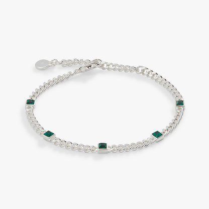 Alex and Ani Emerald Curb Chain Bracelet, May Birthstone