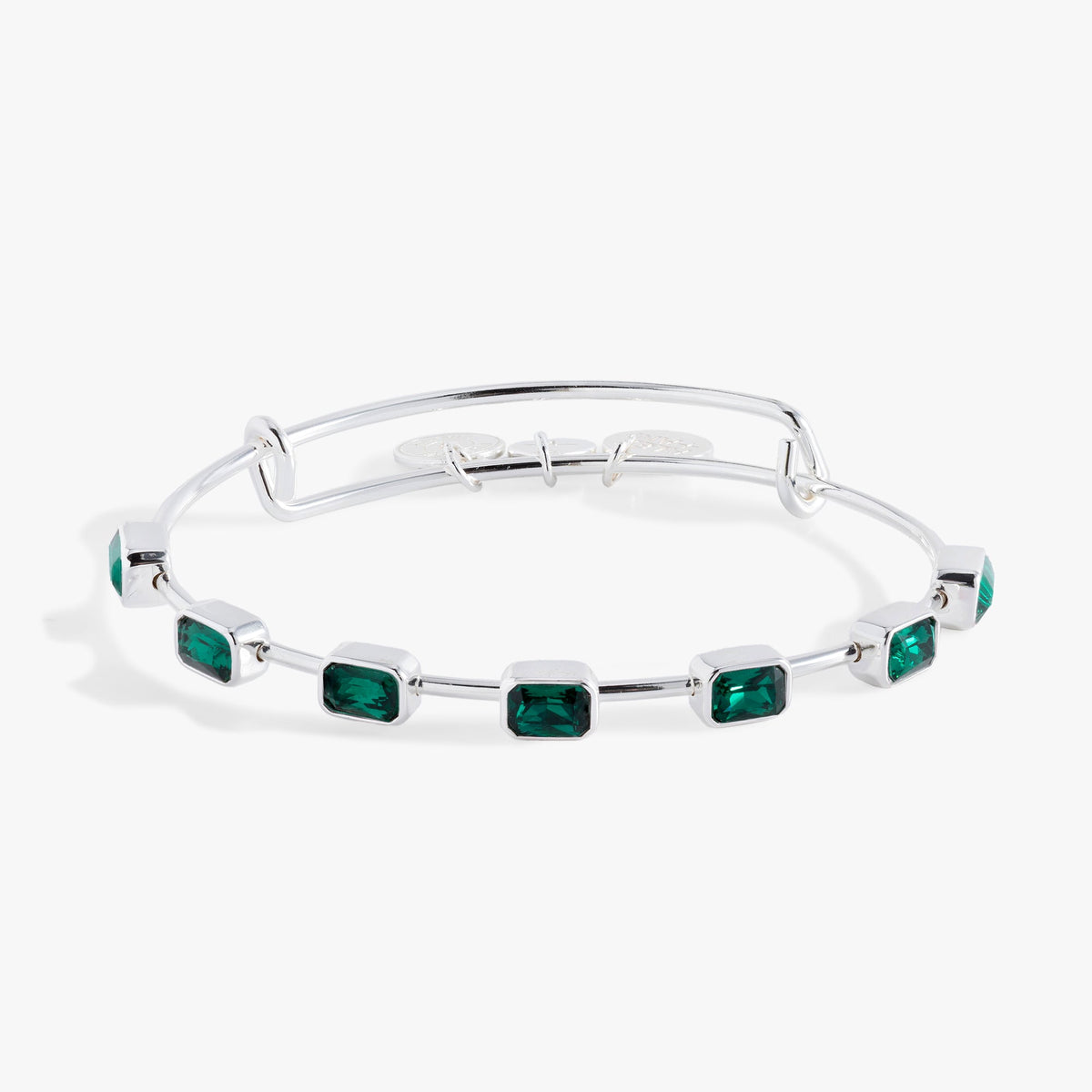 Alex and Ani May Birthstone Emerald Cut Bangle