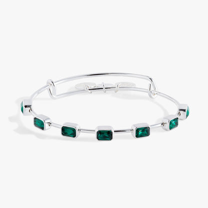 Alex and Ani May Birthstone Emerald Cut Bangle