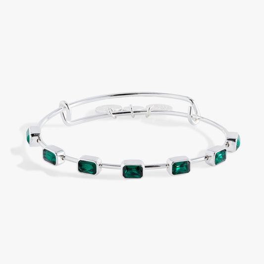 Alex and Ani May Birthstone Emerald Cut Bangle