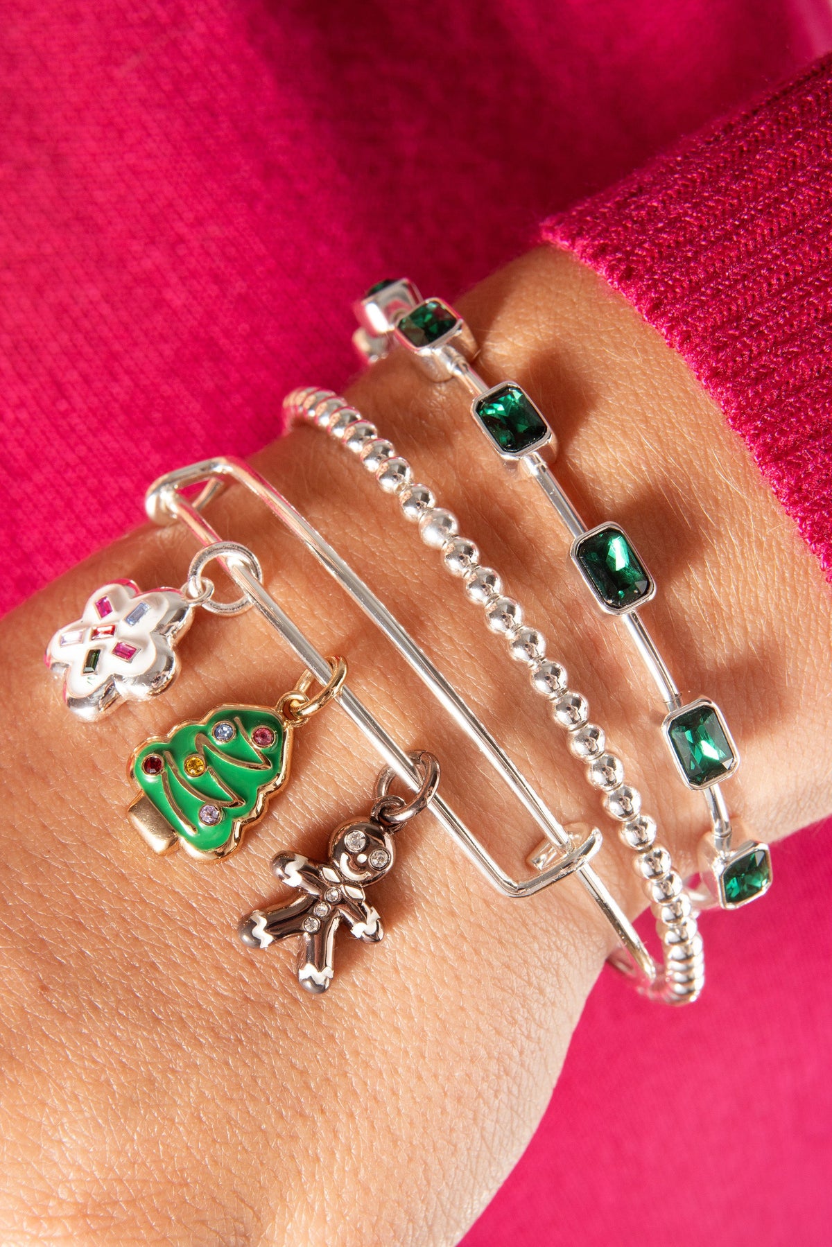 Alex and Ani May Birthstone Emerald Cut Bangle