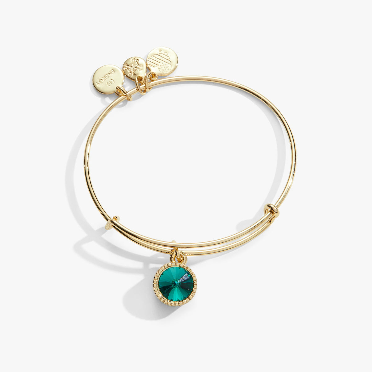 Alex and Ani Emerald May Birthstone Charm Bangle