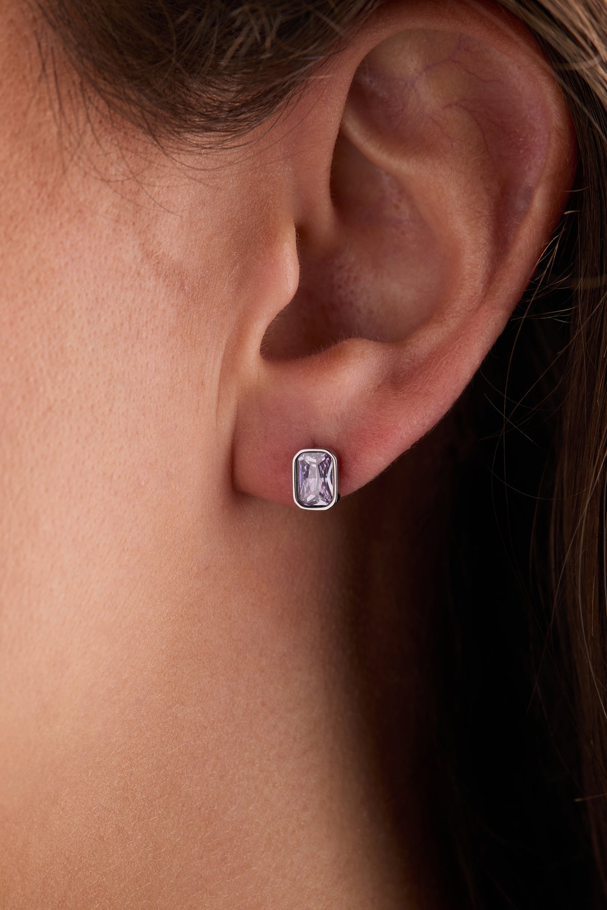 Alex and Ani June Emerald-Cut Birthstone Stud