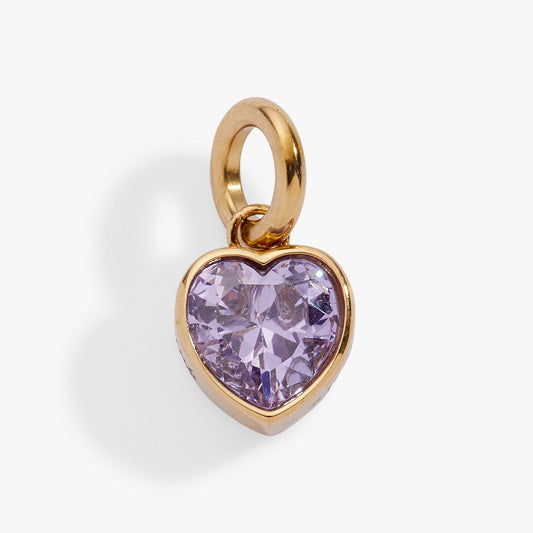 Alex and Ani Luck' Heart Birthstone Charm-JUNE