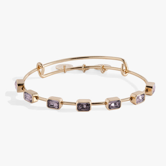 Alex and Ani June Birthstone Emerald Cut Bangle