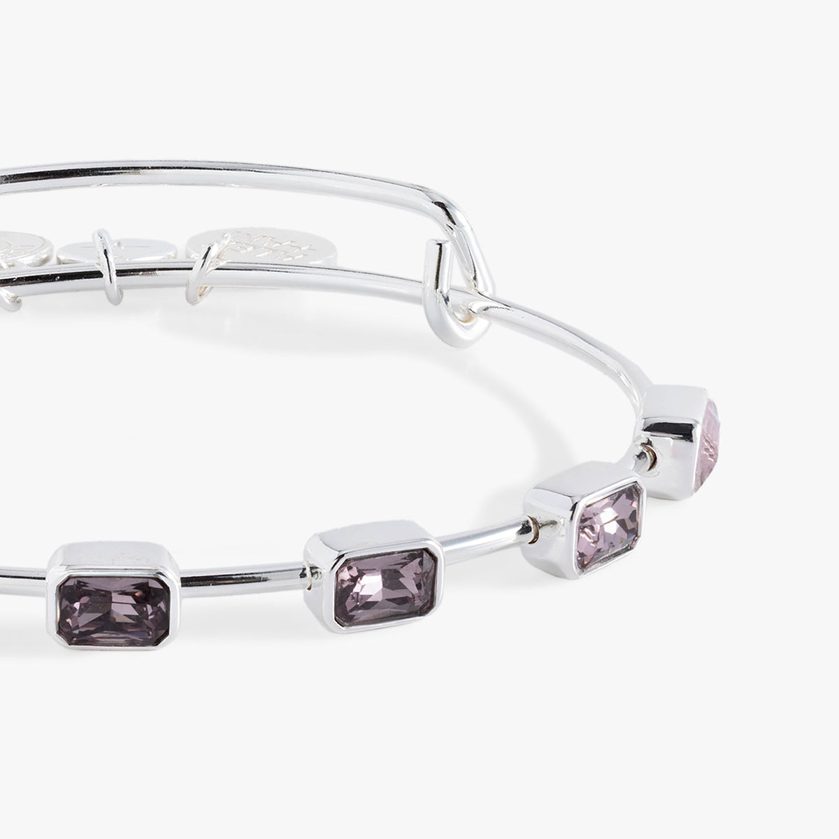 Alex and Ani June Birthstone Emerald Cut Bangle
