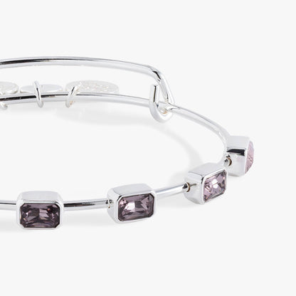 Alex and Ani June Birthstone Emerald Cut Bangle